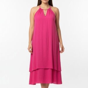 Mlle Gabrielle Solid Sleeveless Dress